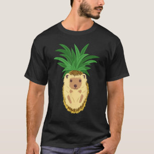 Women Hedgehog Pineapple Clothes Outfit Art Gift H T-Shirt