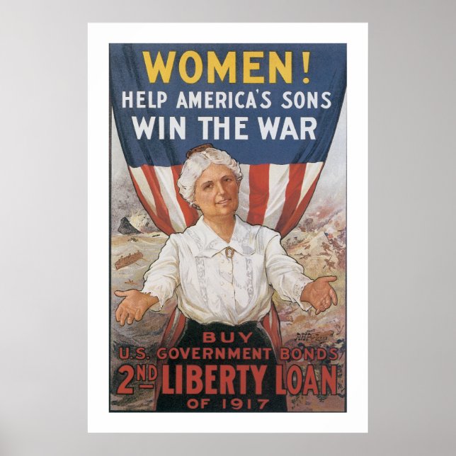 Women! Help America's Sons Poster (Front)