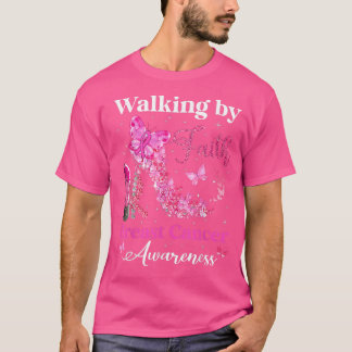 Women High Heel Pink Breast Cancer Awareness Chris T-Shirt