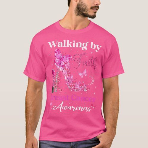 Women High Heel Pink Breast Cancer Awareness Chris T_Shirt