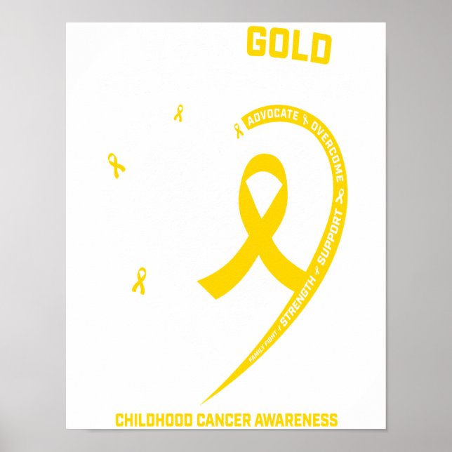 Women I Wear Gold For My Grandson Childhood Gift Poster (Front)