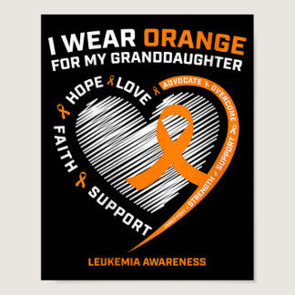 Women I Wear Orange For My Granddaughter Leukemia  Poster