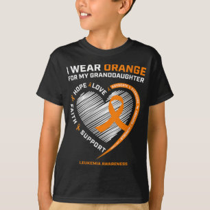 Women I Wear Orange For My Granddaughter Leukemia T-Shirt