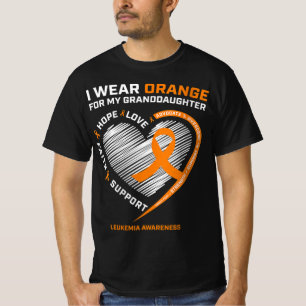 Women I Wear Orange For My Granddaughter Leukemia  T-Shirt
