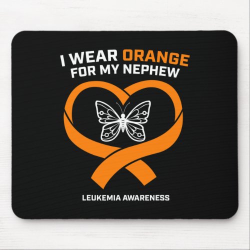 Women I Wear Orange For My Nephew Leukemia Awarene Mouse Pad