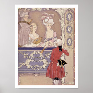 Women in a Theater Box, illustration from 'Les Lia Poster