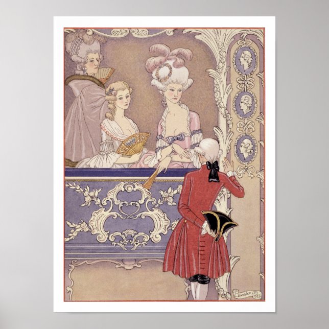 Women in a Theater Box, illustration from 'Les Lia Poster (Front)