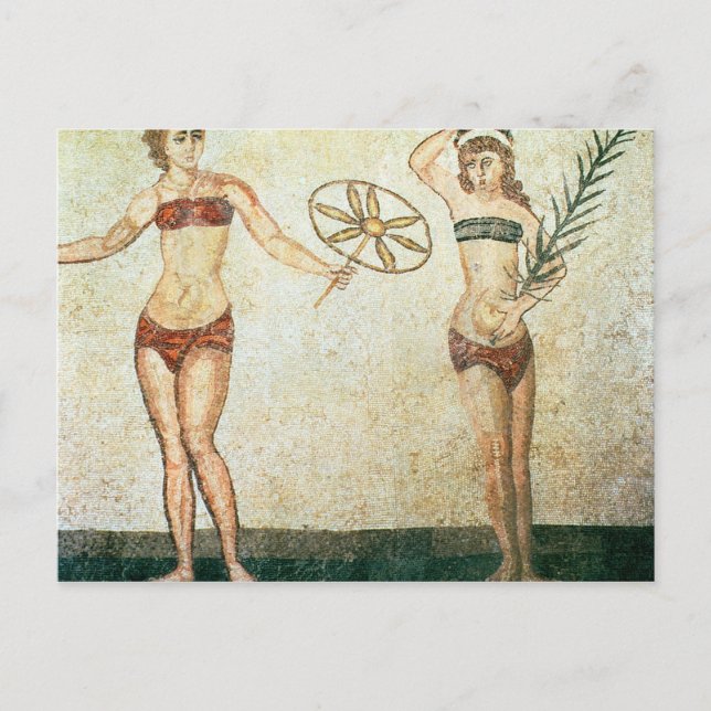 Women in 'bikinis' postcard (Front)