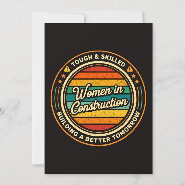 Women In Construction Tough And Skilled Invitation (Front)