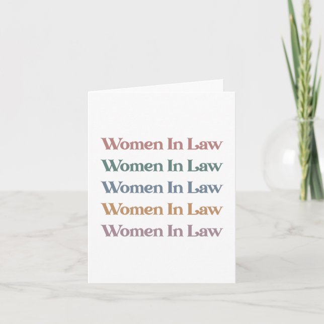 Women In Law Retro Attorney Law School Student Card (Front)