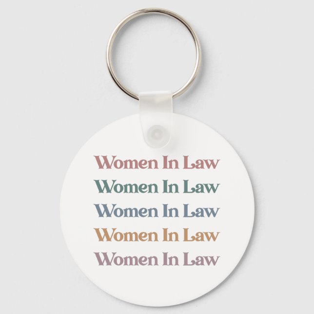 Women In Law Retro Attorney Law School Student Keychain (Front)