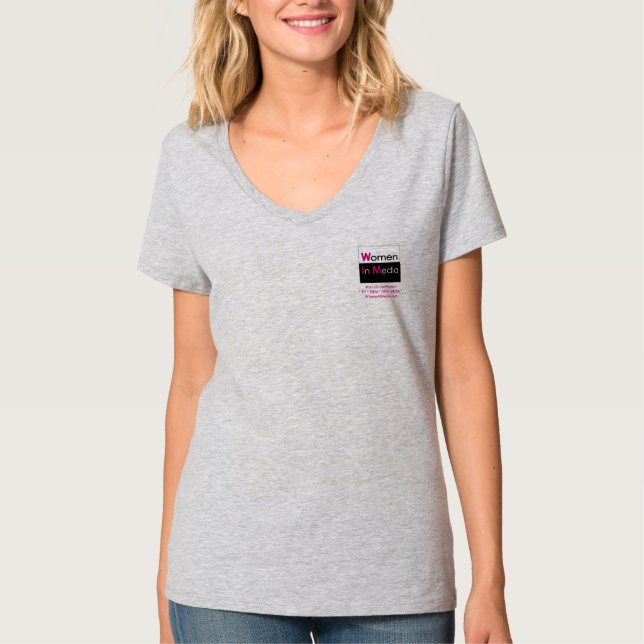 Women In Media Sporty Tee Shirt Grey (Front)