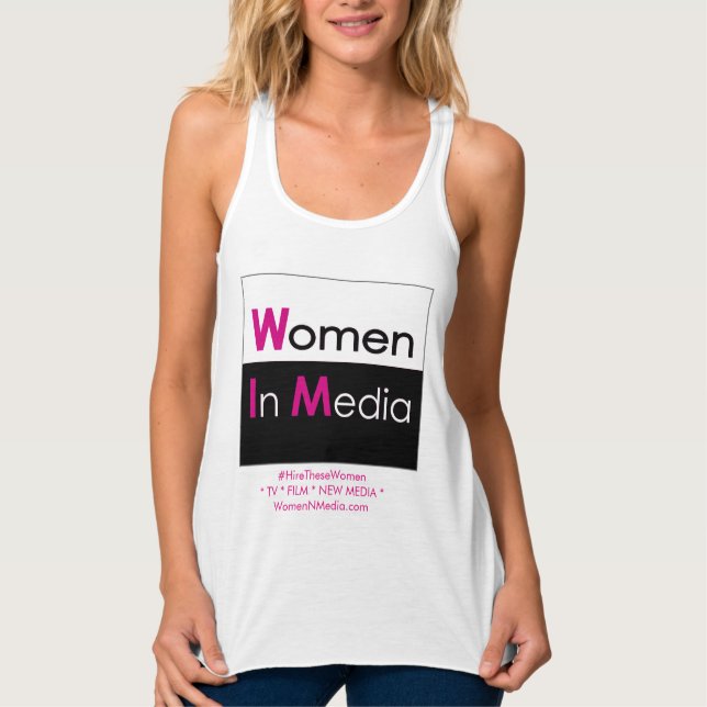 Women In Media Tank White Top (Front)
