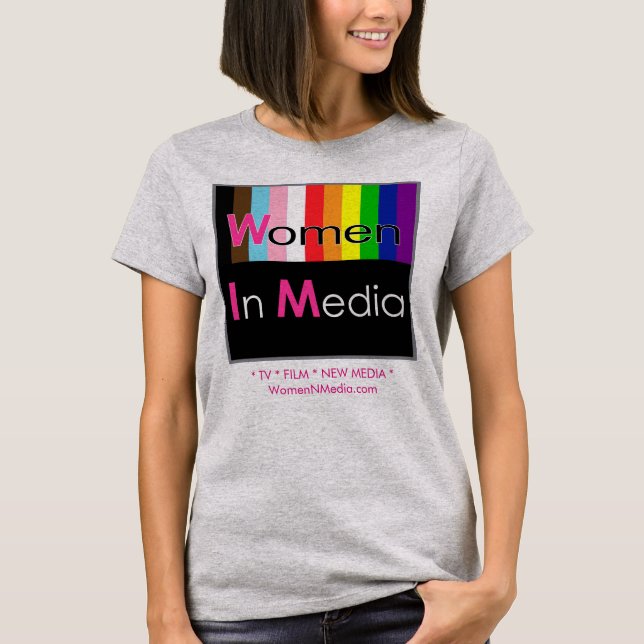 Women In Media Tee Shirt Grey (Front)