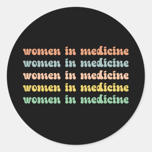 Women in Medicine Retro Future Nurse Classic Round Sticker