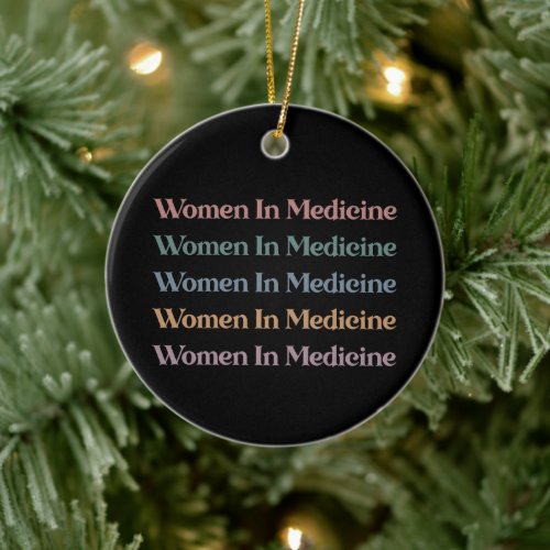 Women in Medicine Retro Future Nurse Med Student Ceramic Ornament