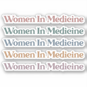 Women in Medicine Retro Future Nurse Med Student Sticker