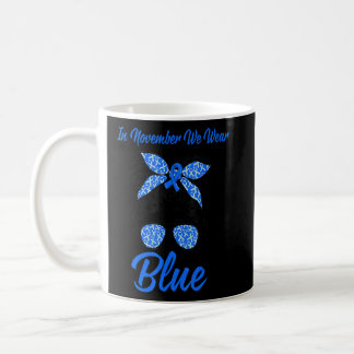 Women In November We Wear Blue Diabetes Awareness  Coffee Mug