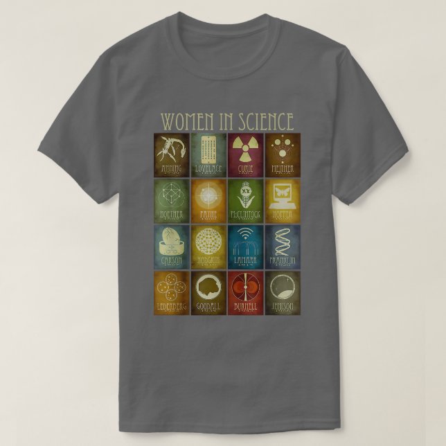 Women In Science Thanks To Science Scientist  T-Shirt (Design Front)