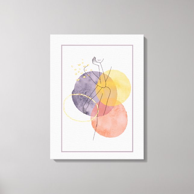 women in silhouette canvas print (Front)