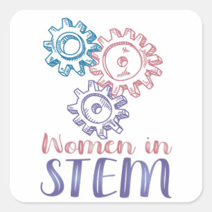 Women In STEM Square Sticker