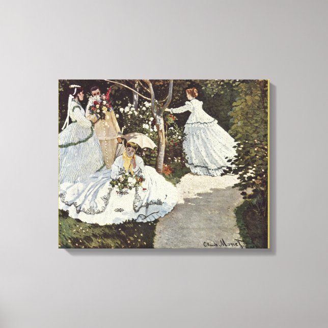 Women In The Garden by Claude Monet Canvas Print (Front)