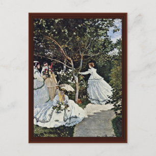 Women In The Garden By Claude Monet Postcard