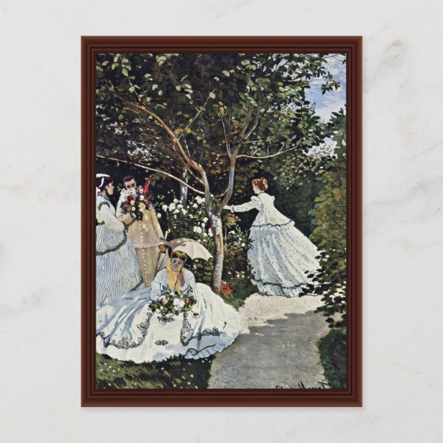 Women In The Garden By Claude Monet Postcard (Front)
