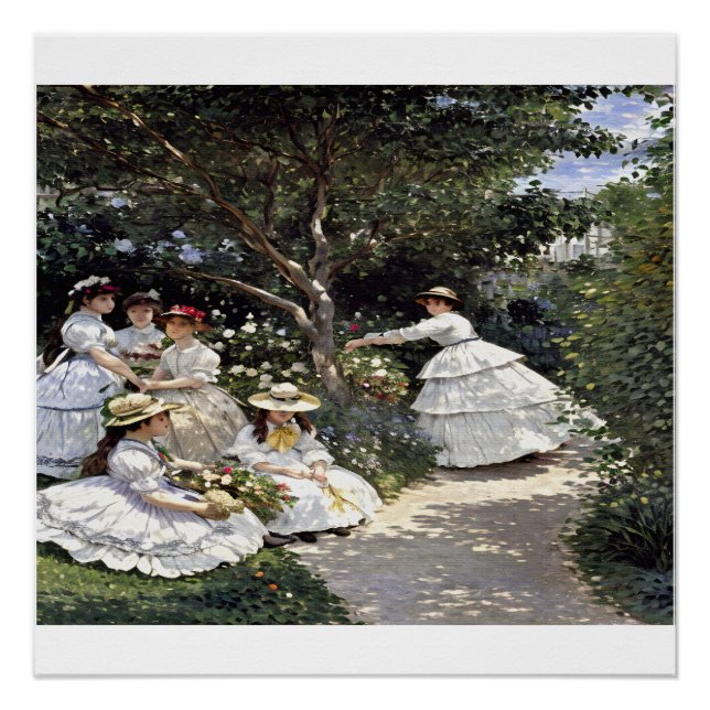 Women in the Garden - Portrait of Elegance Poster (Front)
