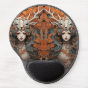 Women in the woods gel mouse pad