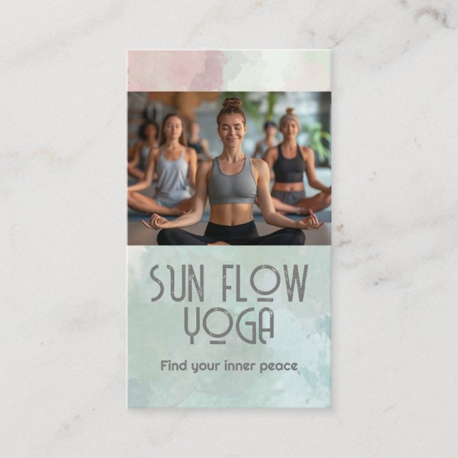 Women in Yoga Class Business Card (Front)