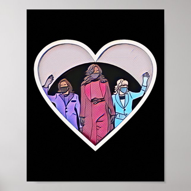 Women Inauguration Kamala Harris Obama Biden  Poster (Front)