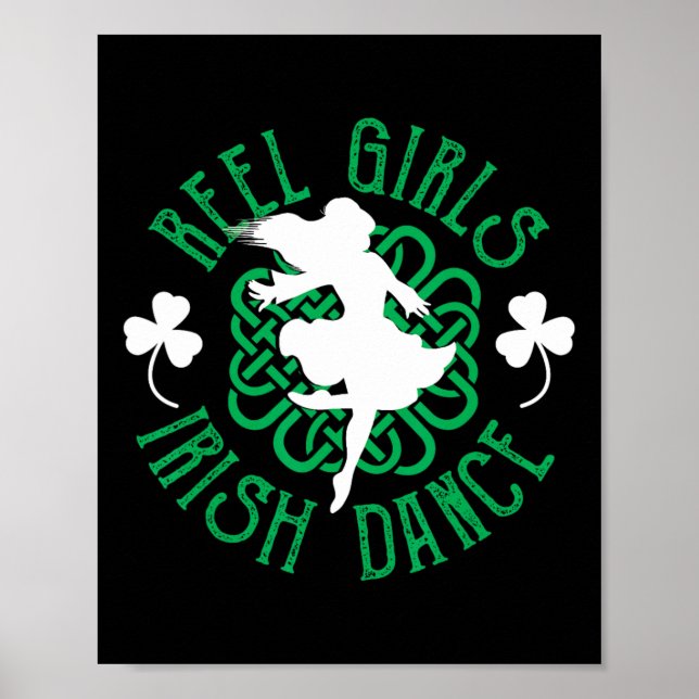 Women Irish Step Dancer Step Dancing Reel Girls Ir Poster (Front)