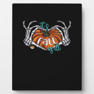 Women It’s Fall Y’all Pumpkin Gnome Autumn Tree He Plaque