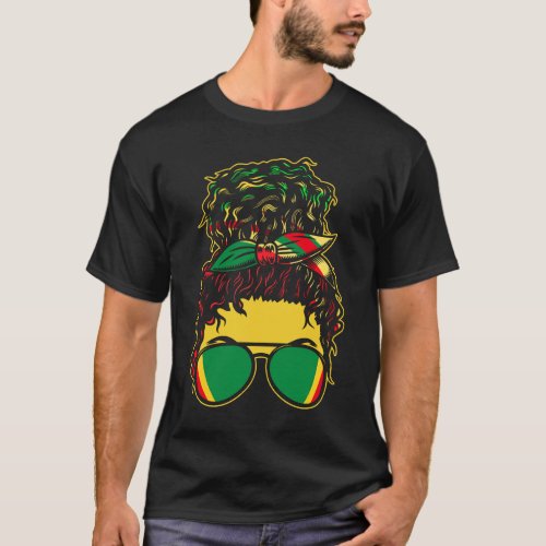 Women Jamaica Reggae Rasta T_Shirt
