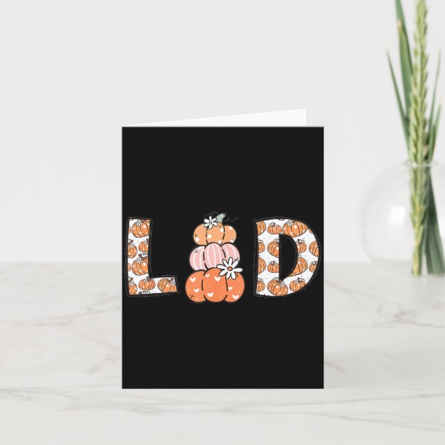 Women Labor And Delivery Nurse Fall Pumpkins Thank Card (Front)