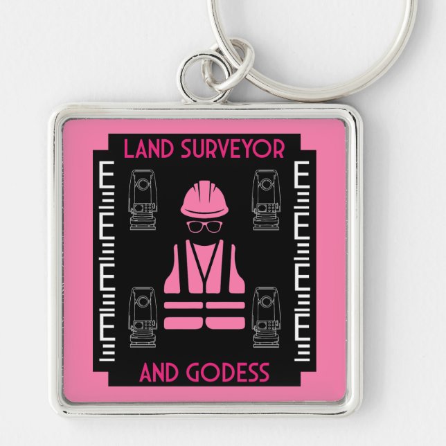 Women land surveyors keychain (Front)