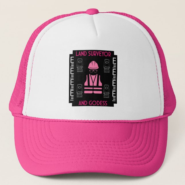 Women land surveyors trucker hat (Front)