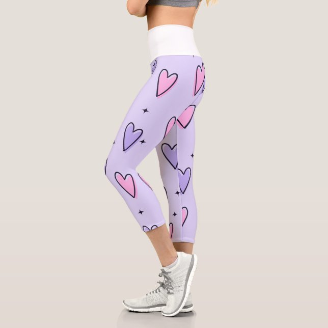 Women Leggings love pink color  (Left)