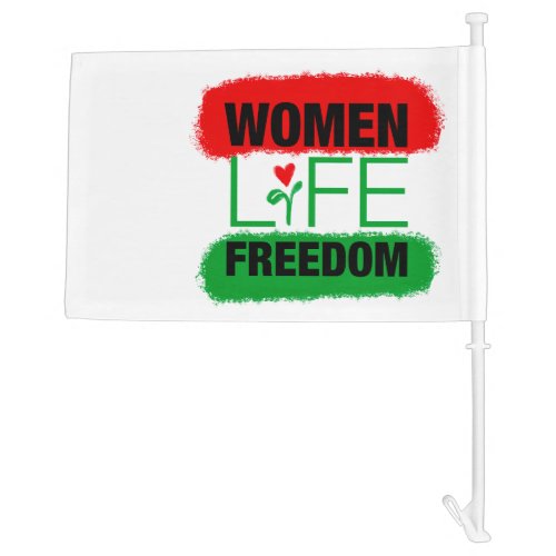 Women life freedom car flag to show you care