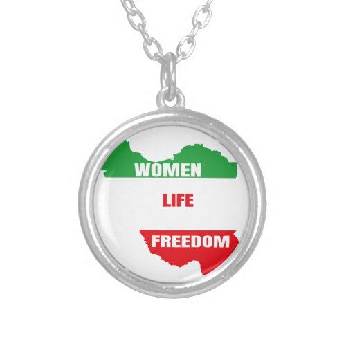 Women Life Freedom Support Women of Iran Silver Plated Necklace