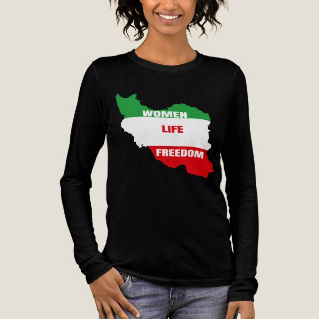 Women Life Freedom Support Women of Iran Tri-Blend Shirt (Front)
