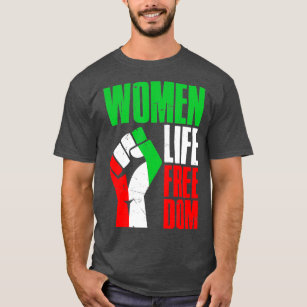 Women Life Freedom Vintage Iranian Distressed Free T-Shirt
