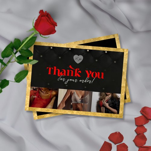 Women Lingerie Boutique Thank You Card