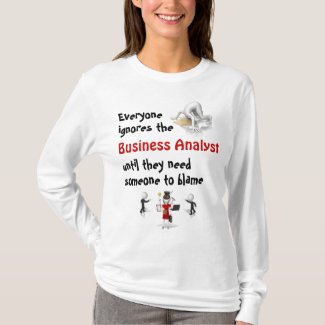 Women Long-sleeved Shirt Blame Business Analyst