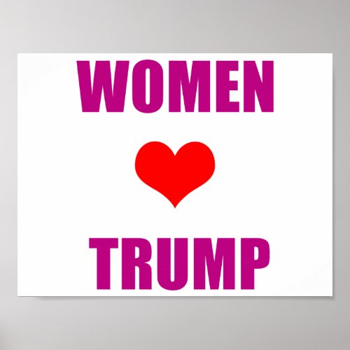 Women love Trump Women for Trump Poster