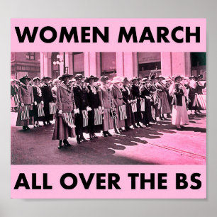 Women March All Over the BS 8.66"x8" Value Poster