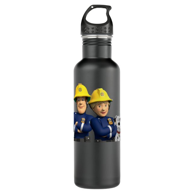 Women Men Cartoon Fireman Names For Sam Children G Stainless Steel Water Bottle (Front)