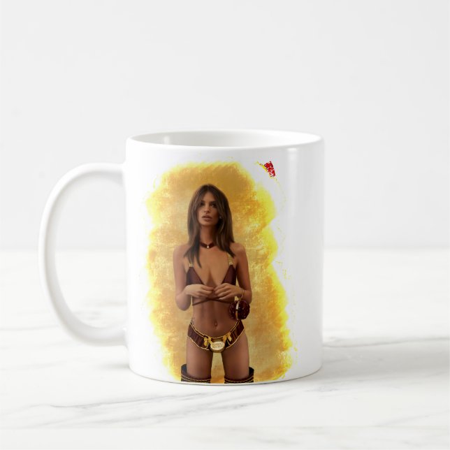 Women Men Emily Ratajkowski In Ferrero Rocher Unde Coffee Mug (Left)