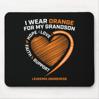 Women Men I Wear Orange For My Grandson Leukemia A Mouse Pad